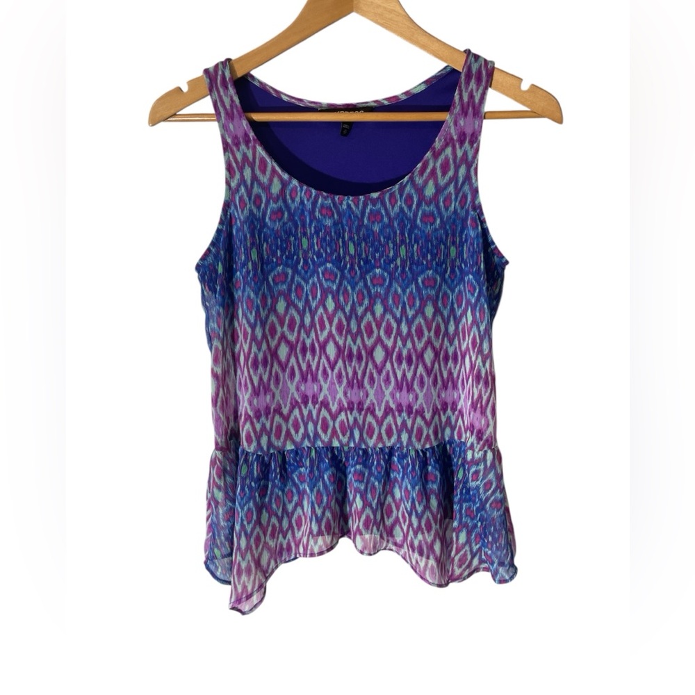 BB2- Purple and Blue Patterned Women's Express Tank Top